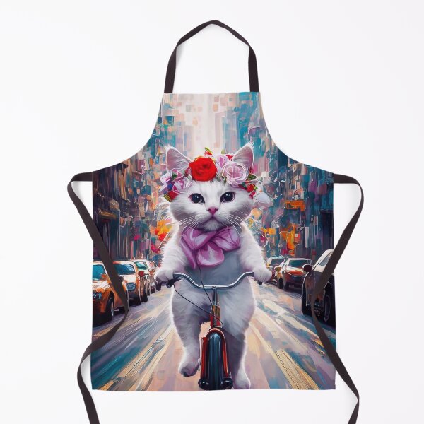 Item preview, Cat rides a bike through the city designed and sold by Tajdi.
