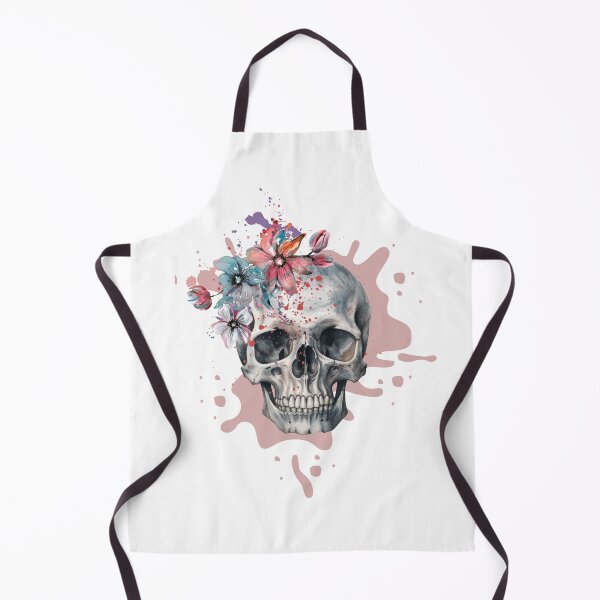 Item preview, skull and flowers designed and sold by BoarArt.