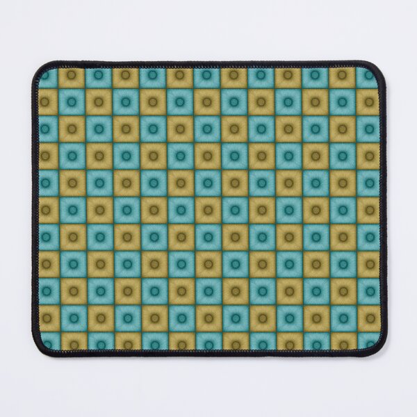 Item preview, Chess pattern from "Pouf" tiles the color of yellow and turquoise color designed and sold by Cherevan.