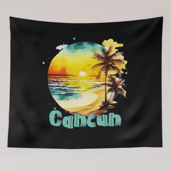 Artikelvorschau, Cancun, Cancun-Sonnenuntergang, Cancun-Mexiko-Sonnenaufgang, Strandlebensstil, Frühlingsferien, tropischer Urlaub entworfen und verkauft von Sun Sand & Sea Art.