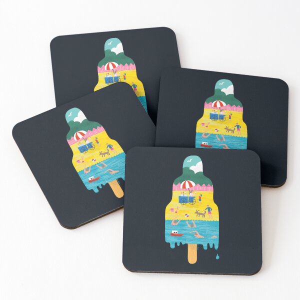 Item preview, Summer Beach Ice Lolly - Cute Beach scene on a dripping Ice Lolly designed and sold by Cecca-Designs.