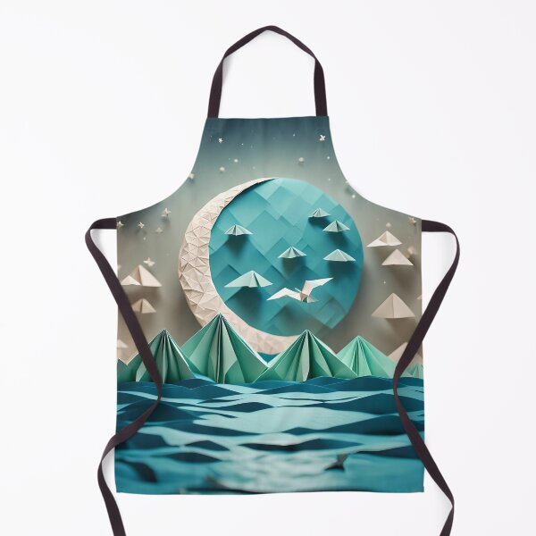 Item preview, Origami Art - Starry Seas: Moonlit Night Over the Ocean designed and sold by ArtfulFolds.