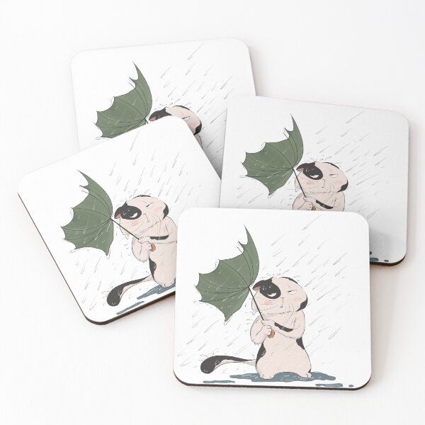 Item preview, Grumpy cat in pouring rain designed and sold by ZeinalArt.