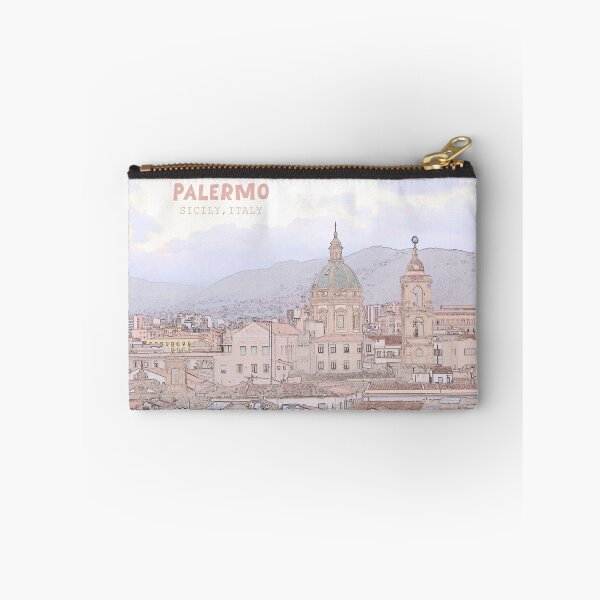 Item preview, City skyline view of Palermo, in Sicily, Italy, with a view of the church 'Chiesa del Gesù' designed and sold by crumbs-of-life.