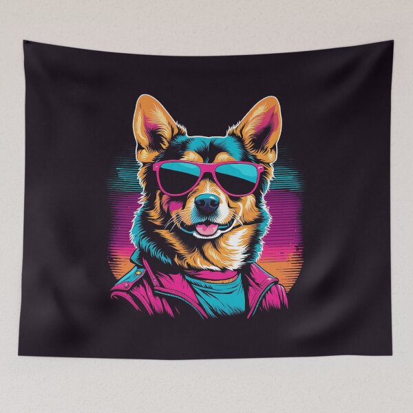 Item preview, When your little dog adopts glasses, each moment outdoors becomes an opportunity to appreciate the beauty of nature with style designed and sold by Pulsant  Paintings.