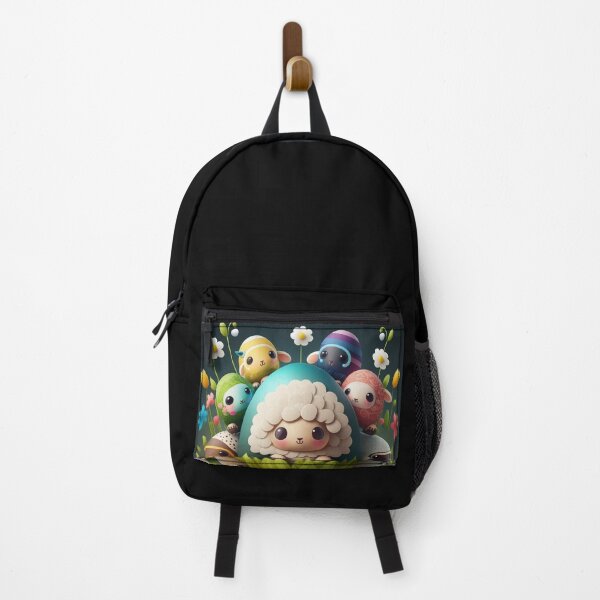Item preview, Kawaii Easter Sheep with Painted Easter Eggs designed and sold by KawaiiArtStyle.