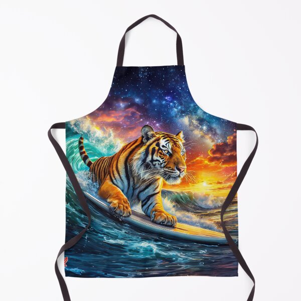Item preview, Bengal On A Surfboard Riding The Galaxy Design by Rich AMeN Gill designed and sold by RichAMeNGill.