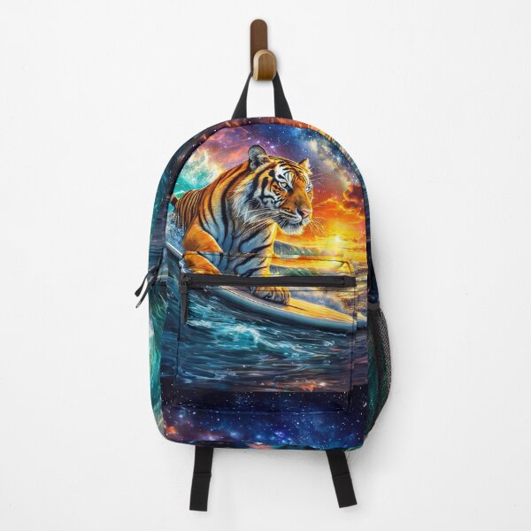 Item preview, Bengal On A Surfboard Riding The Galaxy Design by Rich AMeN Gill designed and sold by RichAMeNGill.