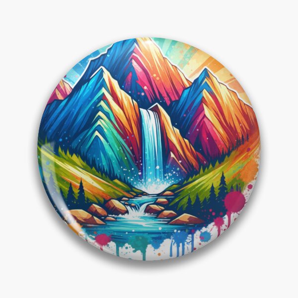 Item preview, watercolored mountained  designed and sold by schoolarts.