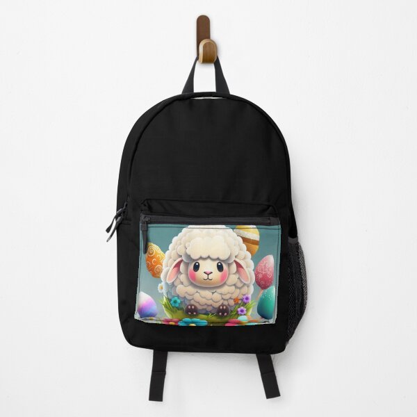 Item preview, Kawaii Easter Sheep with Painted Easter Eggs designed and sold by KawaiiArtStyle.