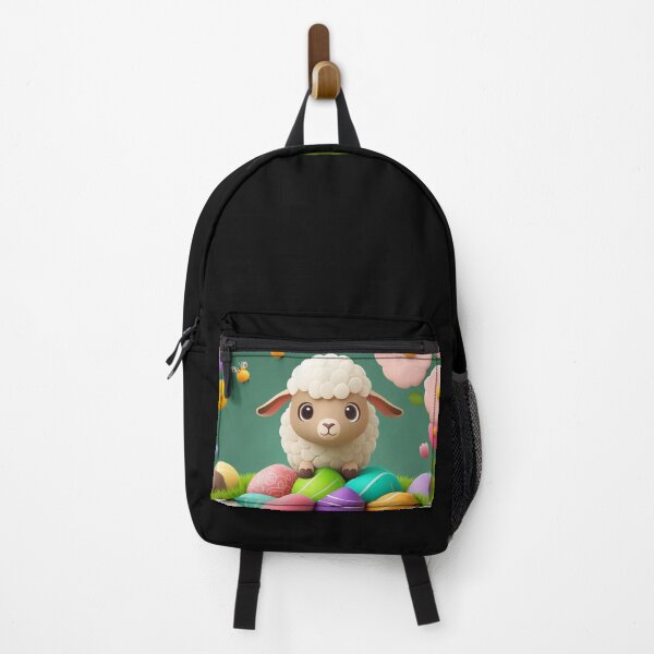 Item preview, Kawaii Easter Sheep with Painted Easter Eggs designed and sold by KawaiiArtStyle.