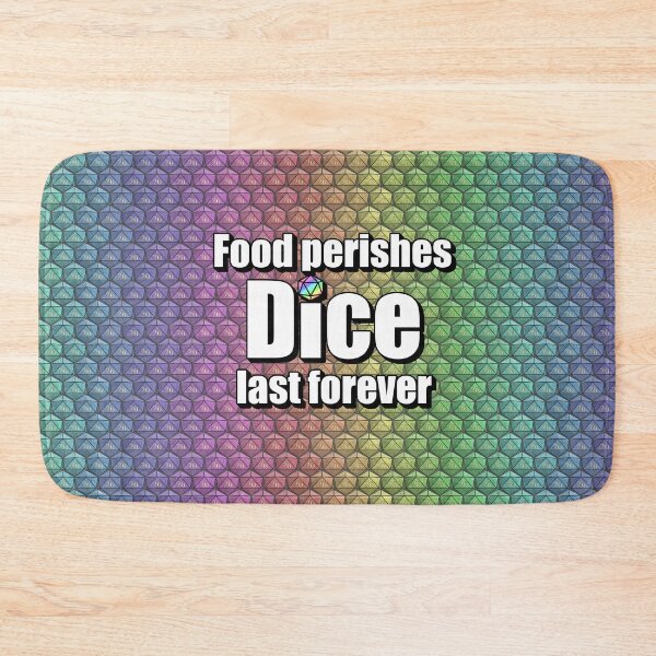Item preview, Food and Dice (D20 pattern) designed and sold by ianablakeman.
