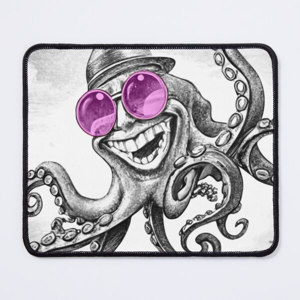 Item preview, The world in pink colors. Happy octopus. Pink glasses. designed and sold by SoulOfTrees.