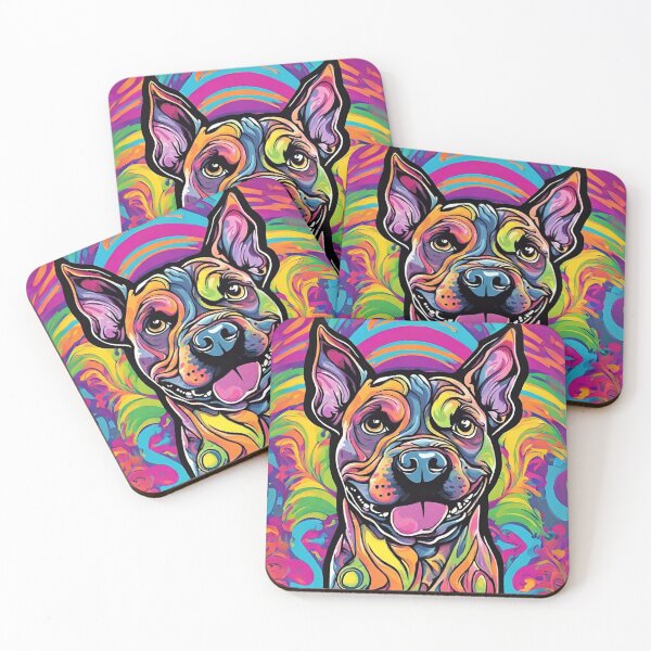 Item preview, Psychedelic Pitbull Terrier designed and sold by Fredster1966.