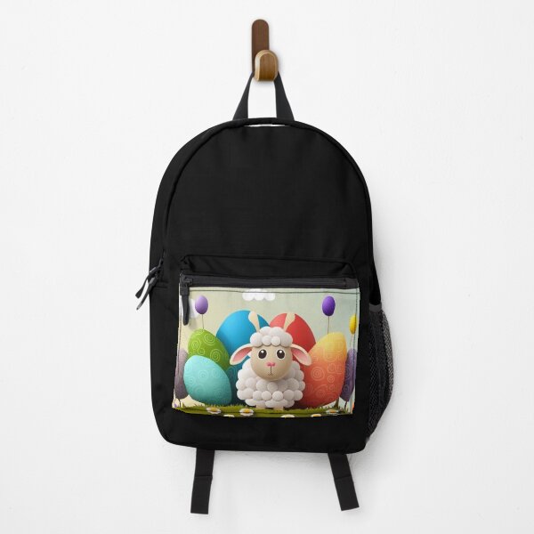 Item preview, Kawaii Easter Sheep with Painted Easter Eggs designed and sold by KawaiiArtStyle.