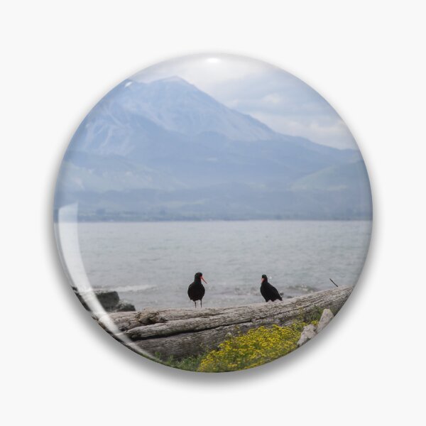 Item preview, Kaikoura landscape with Oystercatchers, New Zealand, Aotearoa designed and sold by marie-inks.