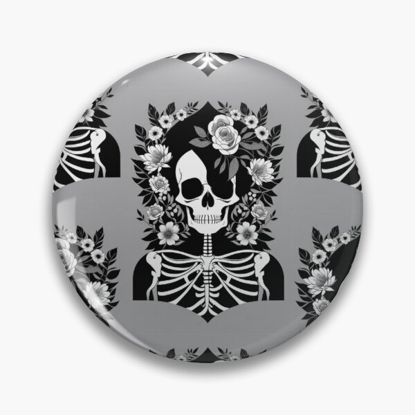 Item preview, Skeleton With Flowers designed and sold by TheDarkWardrobe.