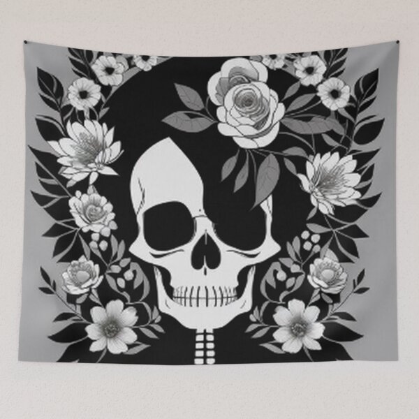 Item preview, Skeleton With Flowers designed and sold by TheDarkWardrobe.
