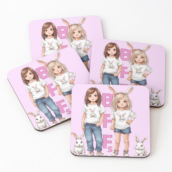 Item preview, BFFs, para niñas, mejores amigas para siempre. designed and sold by coloursforkids.