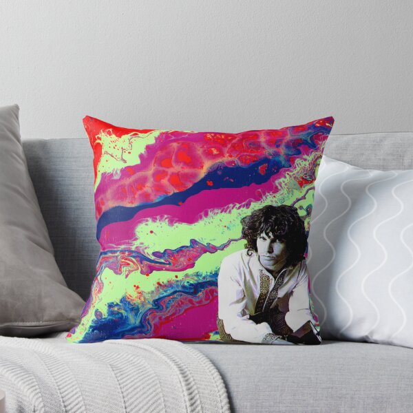 Item preview, Mr Mojo Rising Psychedelic Throw Pillow designed and sold by gypsylovespell.