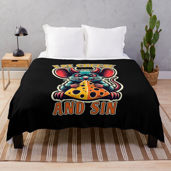 Item preview, Eat Cheese And Sin - Devil Rat designed and sold by SeledineArt.