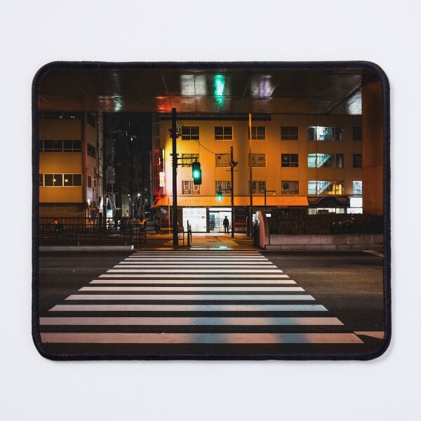 Item preview, Person Silhouette Looking through Store Window at Night in Japan designed and sold by Renee McShane.
