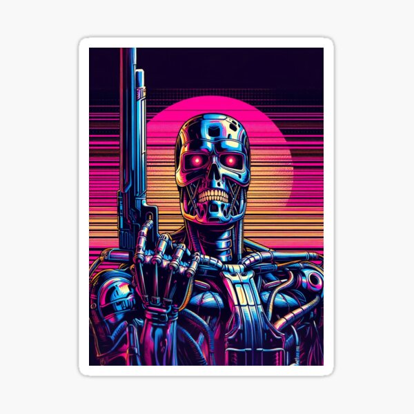 Item preview, Synthwave Terminator: Vector Graphic designed and sold by TDKCustoms.