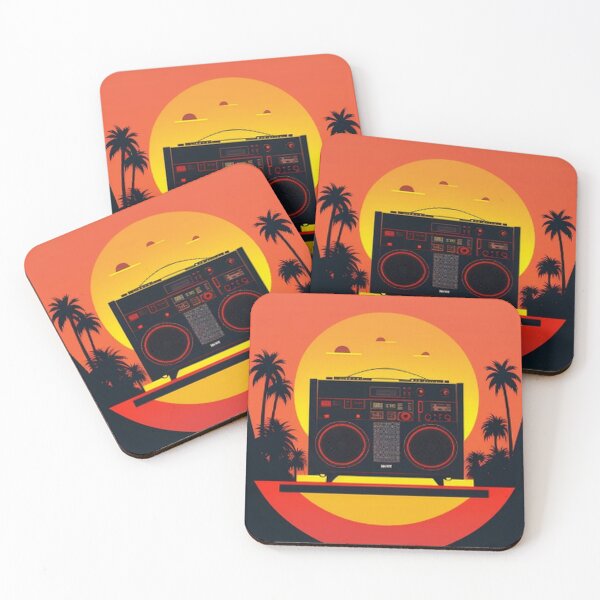 Item preview, 80's Boombox and California Sunset designed and sold by TheDarkWardrobe.