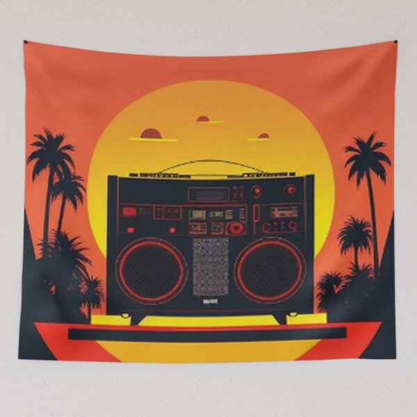 Artikelvorschau, 80er Boombox und California Sunset entworfen und verkauft von TheDarkWardrobe.