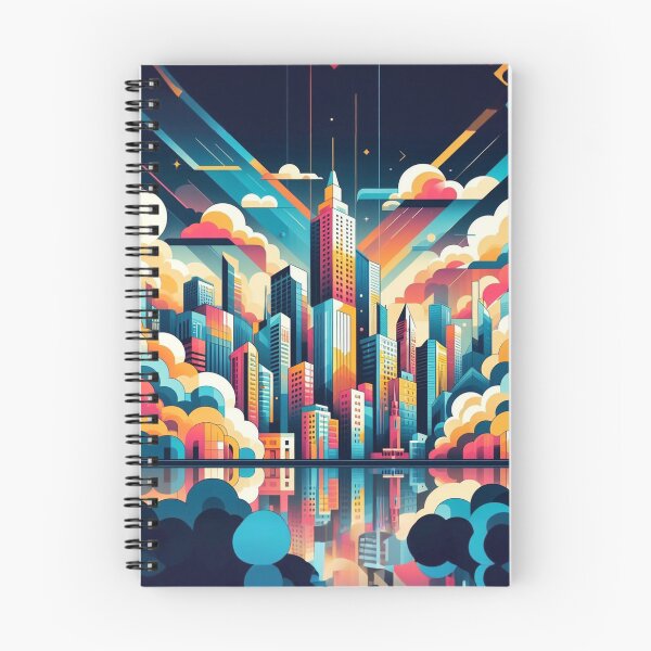 Item preview, Urban Mirage: Colorful Vector City Skyline designed and sold by TDKCustoms.