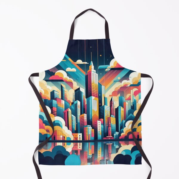 Item preview, Urban Mirage: Colorful Vector City Skyline designed and sold by TDKCustoms.