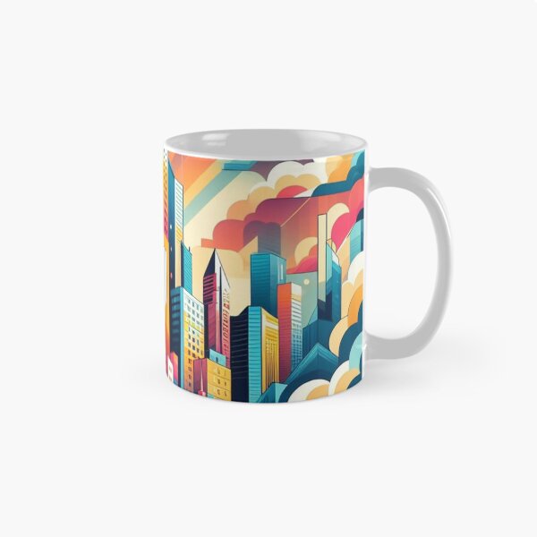 Item preview, Urban Mirage: Colorful Vector City Skyline designed and sold by TDKCustoms.