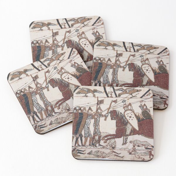 Item preview, Bayeux Tapestry Fragment Reproduction - Norman Knights Charge Anglo-Saxon Warriors designed and sold by GrimGlitters.