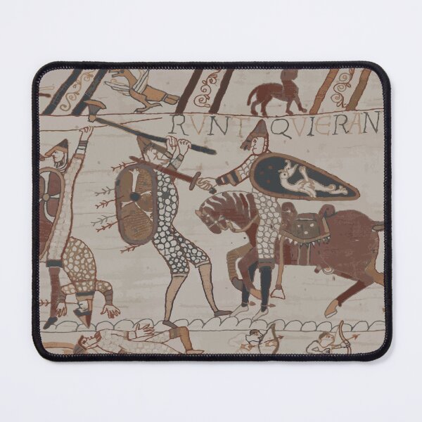 Item preview, Bayeux Tapestry Fragment Reproduction - Anglo-Saxon Huscarl Fights a Norman Knight designed and sold by GrimGlitters.