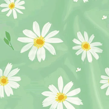 Artwork thumbnail, Spring Daisy Pastel Pattern by sheprint