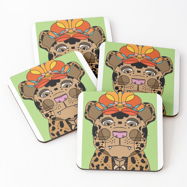 Item preview, Leopard in Flower Crown designed and sold by illustratieKT.
