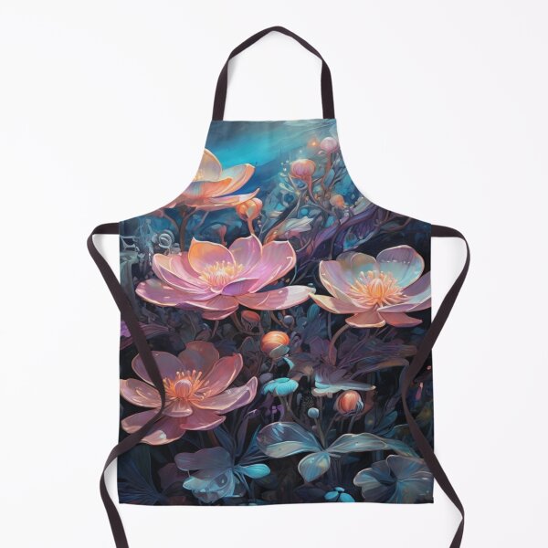 Item preview, A magical world of wonders glowy bioluminescent flora, oil paint, pastel pink designed and sold by SuraSu.