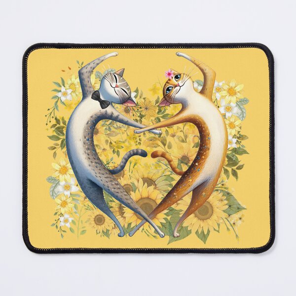 Item preview, Dancing Cats and Yellow Flowers designed and sold by HausKatz.