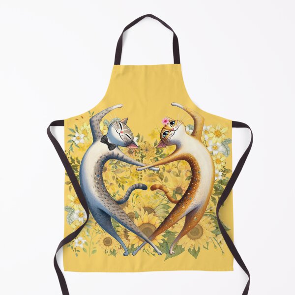 Item preview, Dancing Cats and Yellow Flowers designed and sold by HausKatz.