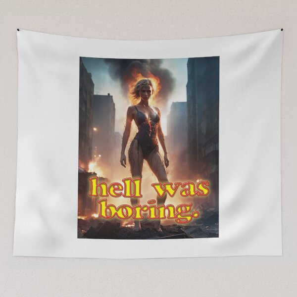 Item preview, Hell Was Boring; Sci Fi; designed and sold by StickerApe.