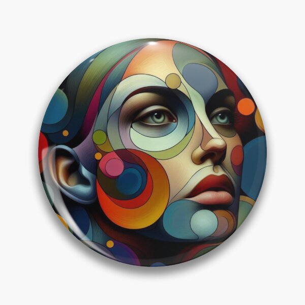 Item preview, Radiant Vision: Woman's Face with Colorful Circles designed and sold by TDKCustoms.