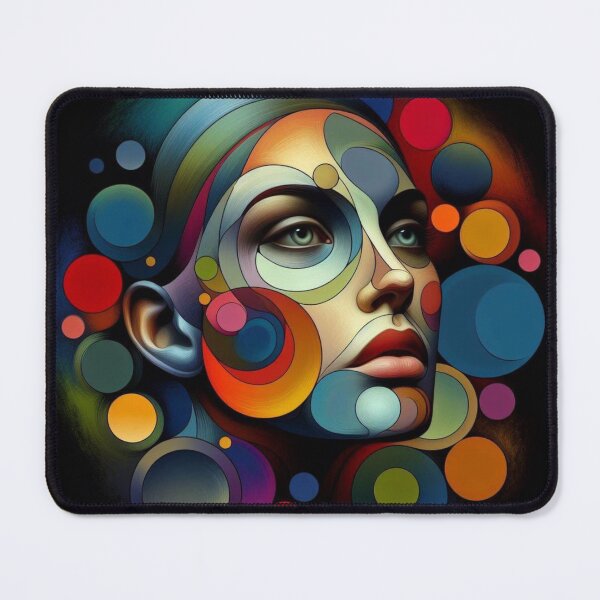 Item preview, Radiant Vision: Woman's Face with Colorful Circles designed and sold by TDKCustoms.