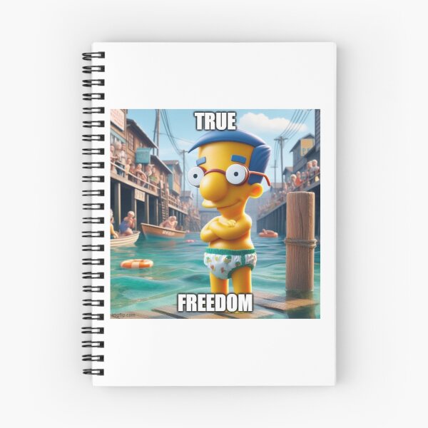 Item preview, Milhouse believes a swim diaper is true freedom designed and sold by OCD5TURTLE5.
