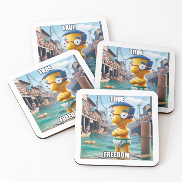 Item preview, Milhouse believes a swim diaper is true freedom designed and sold by OCD5TURTLE5.
