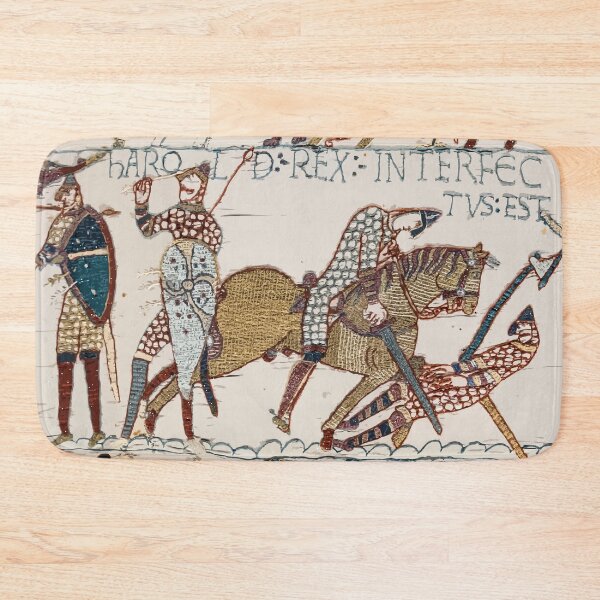Item preview, Bayeux Tapestry Fragment Reproduction - The Death of King Harold designed and sold by GrimGlitters.