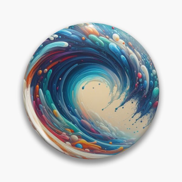 Item preview, Vibrant Surge: Abstract Wave with Colorful Splatters designed and sold by TDKCustoms.