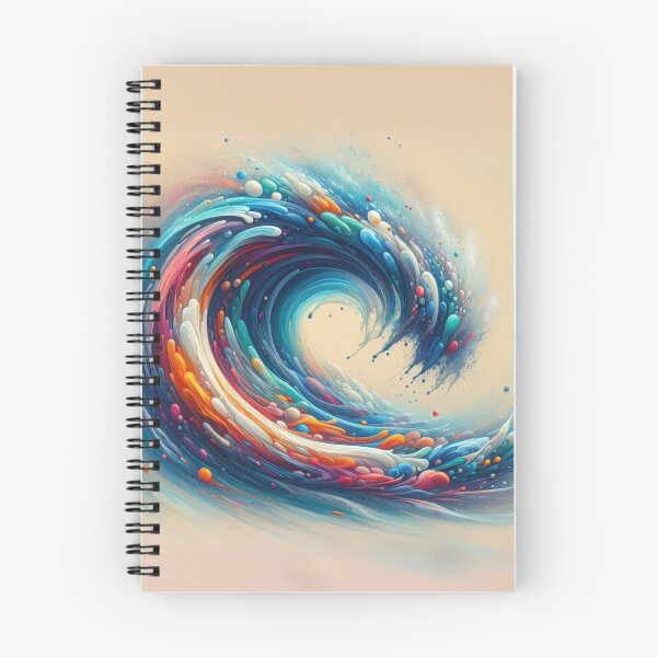 Item preview, Vibrant Surge: Abstract Wave with Colorful Splatters designed and sold by TDKCustoms.