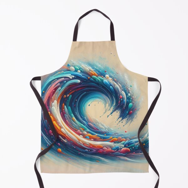Item preview, Vibrant Surge: Abstract Wave with Colorful Splatters designed and sold by TDKCustoms.