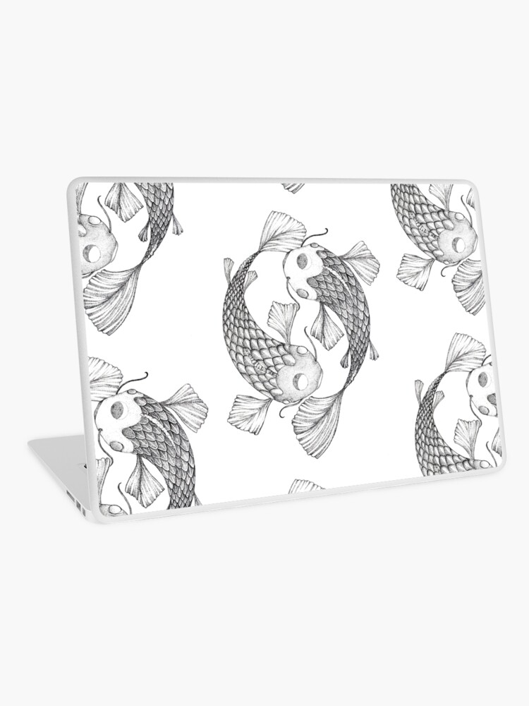 Pisces Traditional Dotwork Stippling Zodiac Signs Laptop Skin - 