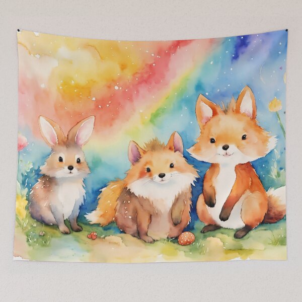 Item preview,  cute critters rainbow nursery room art designed and sold by soulfulpalette.